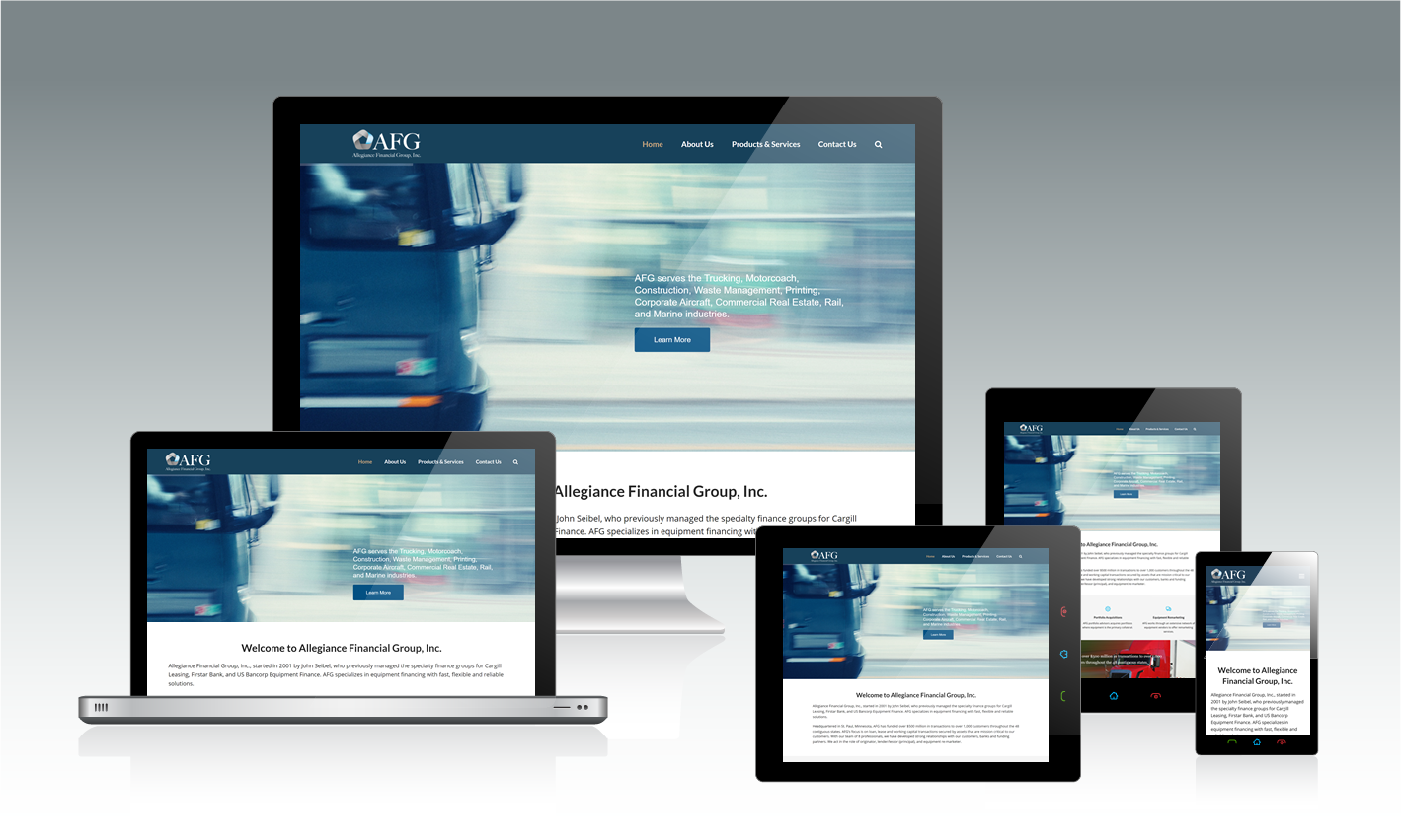 Allegiance Financial Group, Inc. Responsive Website Design